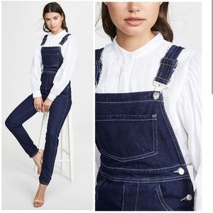 We Wore What Basic Overalls Dark Wash
